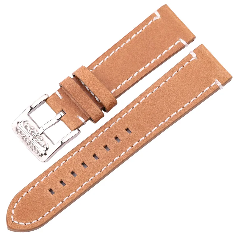 DUTRIEUX Rindsleder-Uhrenarmband für Huawei Samsung Galaxy Watch 4 3 Armband Damen Herren 20 mm 22 mm 7 Farben Vintage-Uhrenarmband 9