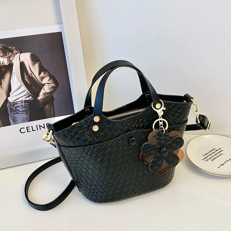 

Vintage Bucket Shoulder Bag Women Spacious Convertible Crossbody Tote Premium Pebbled Leather Work to Weekend Essential​