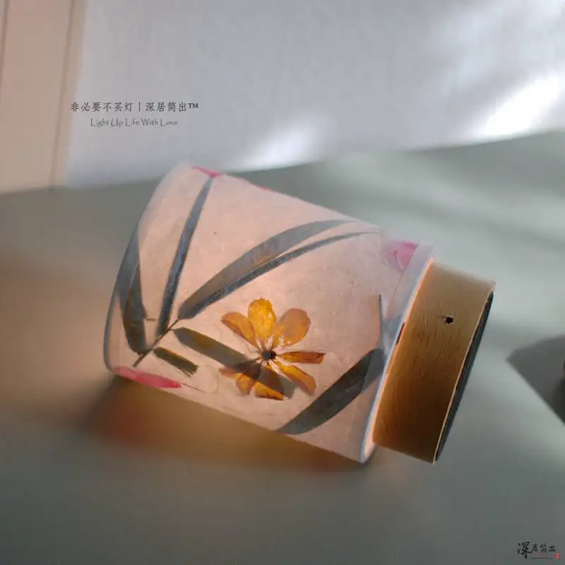 

Handmade floral paper girl heart rechargeable desk lamp bedroom bedside lamp dimmable sleep atmosphere lamp