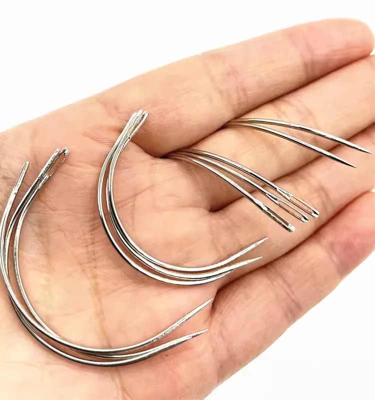 3pcs/lot 3sizes doll hand sewing curve needle,leather sofa cushion corner shoe sewing sewing repair curve steel needle