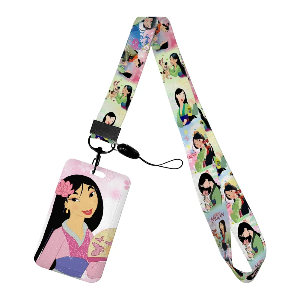 

Disney Movie Mulan Credential Holder Cartoon Animal Neck Strap Lanyard for Key Keychain USB Badge Holder Keyring Accessories