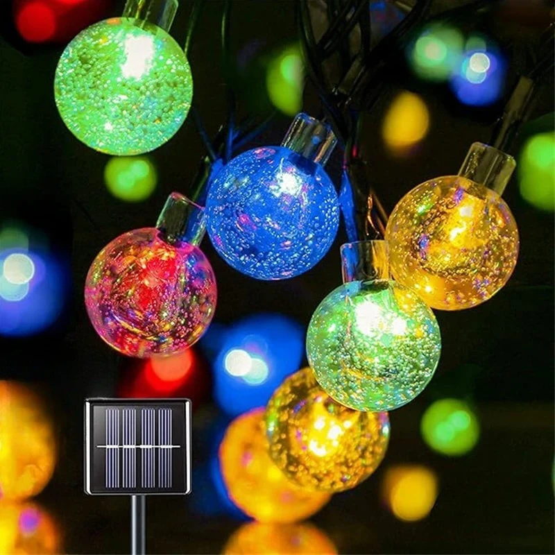 

Solar Crystal Ball LED String Lights with Multiple Lighting Modes Outdoor Lighting Garden Wedding Party Street Decoration
