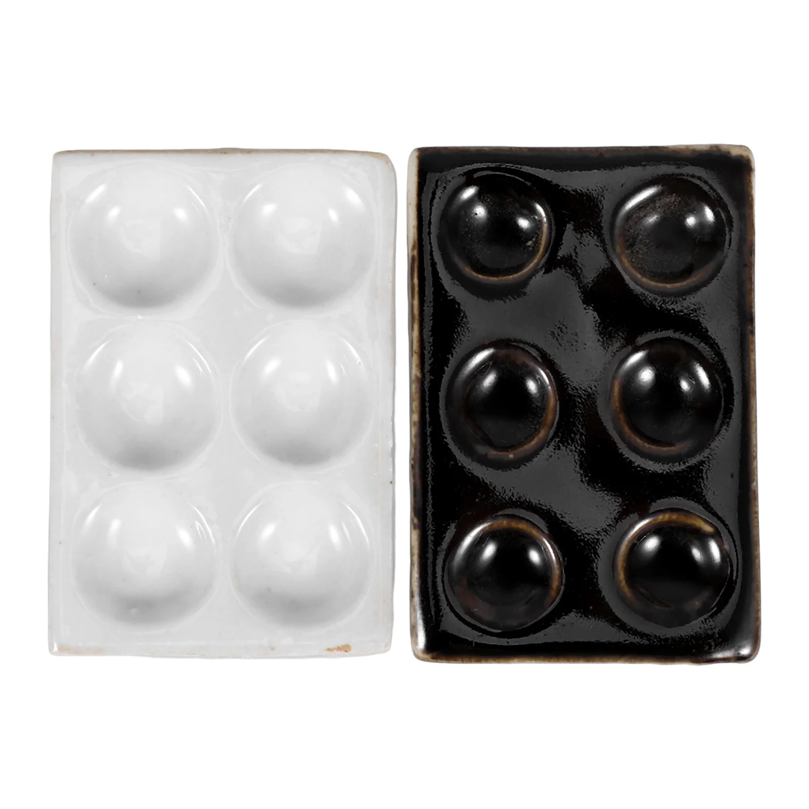 2 Pcs Drip Board Chemical Experiment Spot Plate Scientific Porcelain for Reaction Ceramic Testing Ceramics Hole