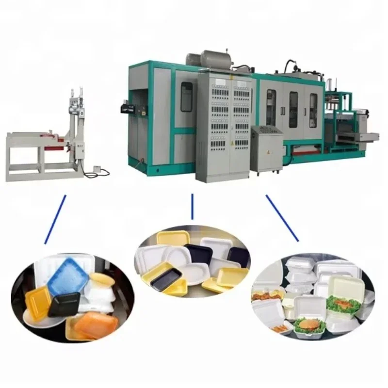 Polystyrene foam takeaway lunch box container forming machine