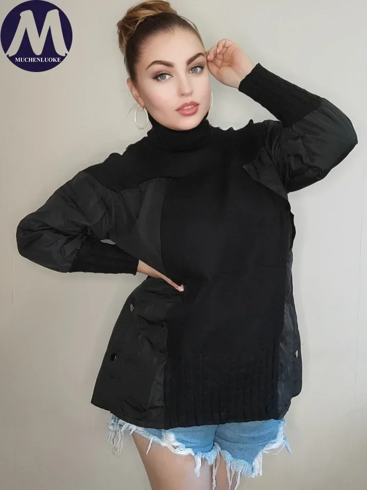 Ladies Sweater Autumn Winter New Casual Long Sleeve Turtleneck Knit Sweaters Tops Korean Fashion Loose Women\'s Sweater Pullovers