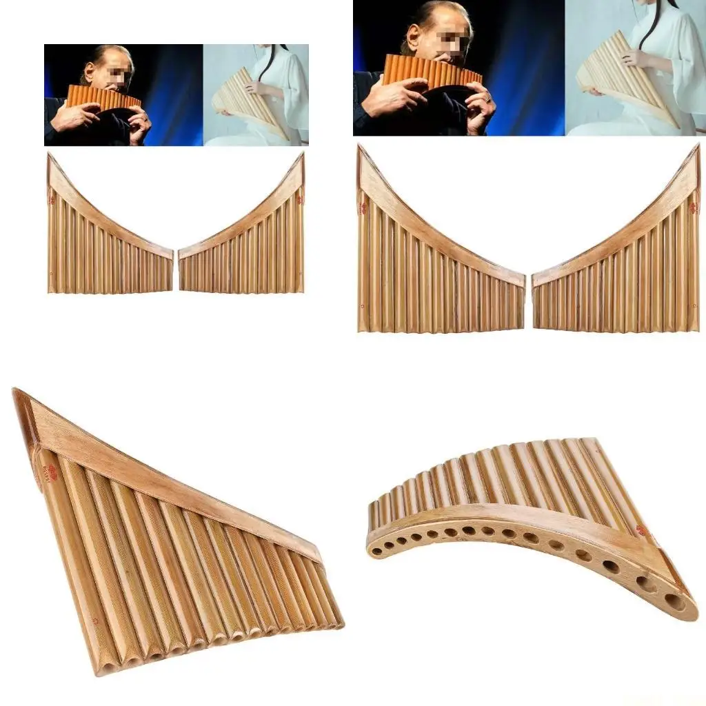 U2JB Environmental G Tone Pan Pipe Traditional Musical Instrument with Storage Bag