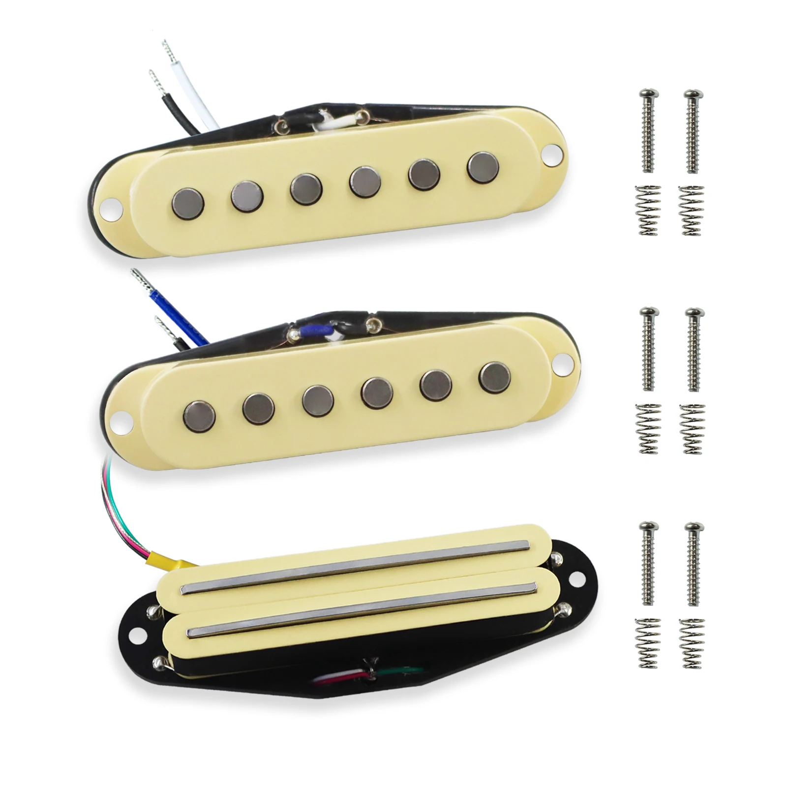 

Набор звукоснимателей PHRILAM-Alnico 5, включая 2 звукоснимателя с одной катушкой, мини-гитарные звукосниматели с двойной катушкой