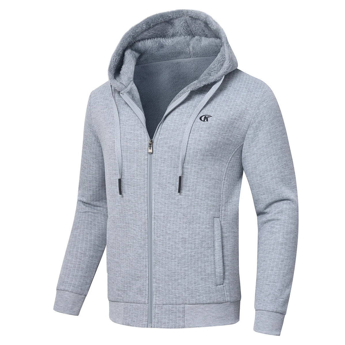 

Men's Windproof Hooded Plush Zipper Jacket Casual Winter Coat Thickened Cardigan Outdoor Classic Hoodies Sweatshirts