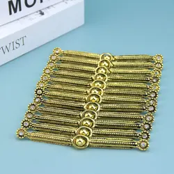Poyasa Chic Caucasus Breastplate Women Metal Buckle Gold Silver Color Crystal Dress Catch Body Jewelry Wedding Dress Accessories