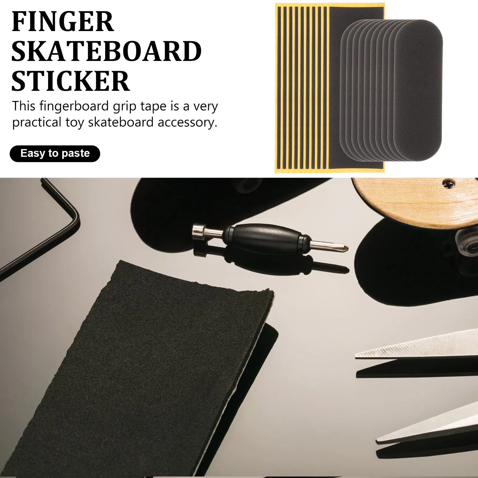 20pcs Non- For Finger Foam Grip Tape Fingerboard Anti-Skid Stickers Lightweight Durable Replacement Skating