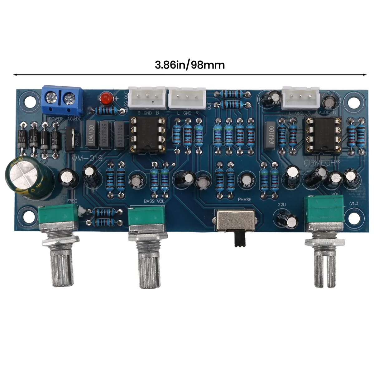 SMIEA 2.1 Channel Subwoofer Preamp Board Amplifier Board Low Pass Filter Bass Preamplifier(Finished Product)