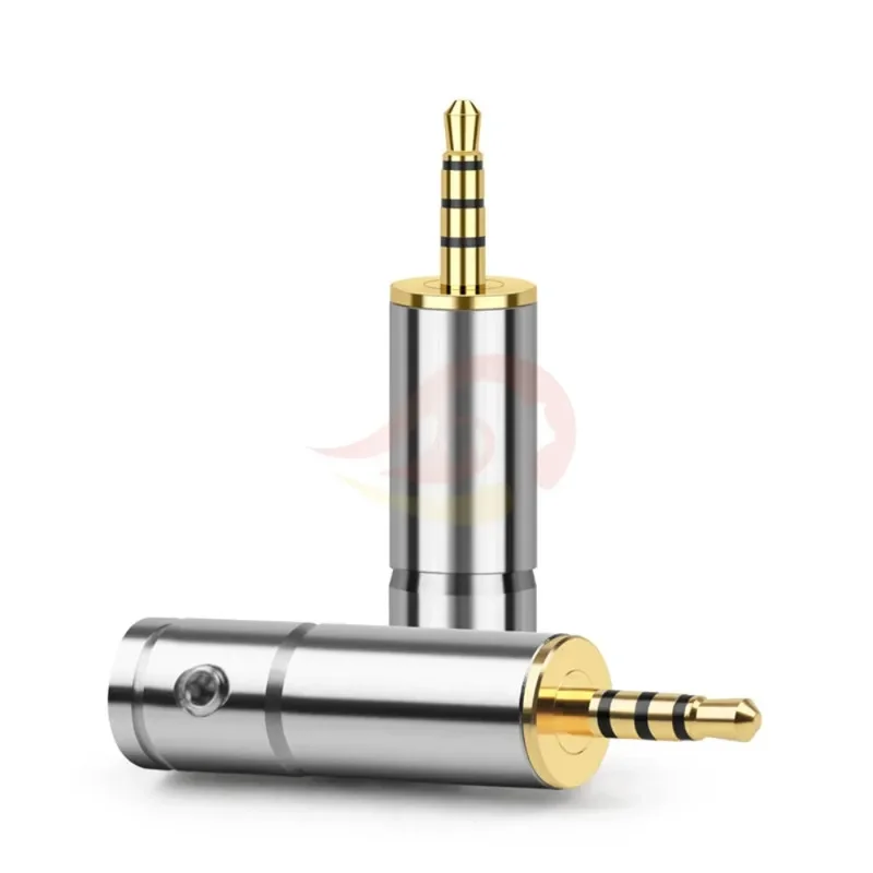 Jack 2.5mm Gold Plated Copper Earphone Audio Plug  Adapter 4 Pole Stereo 2.5MM HiFi Headset Metal Splice Wire Connector Silver