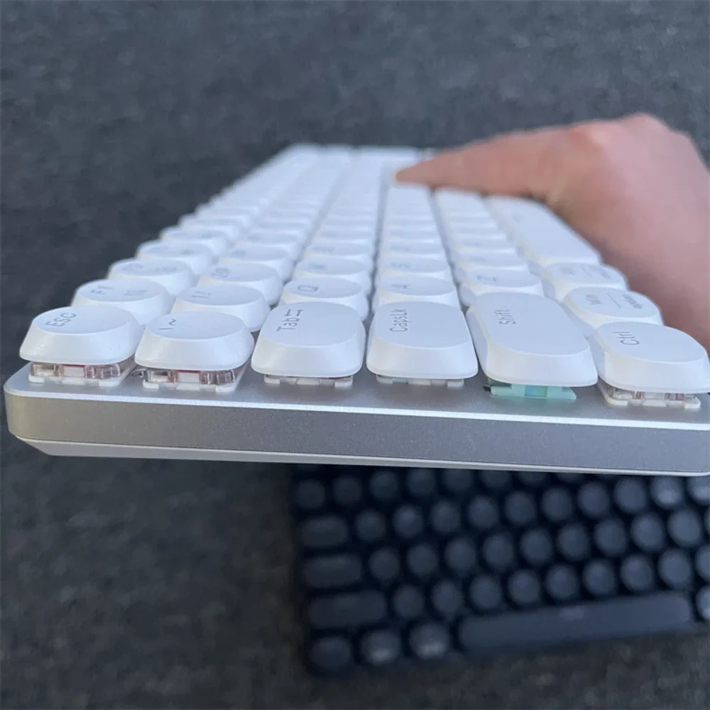 Low Profile Keycaps Custom Transparent Black White Artisan Keycaps for 104/87/100/75/82/96 Mechanical Keyboard Point Key Caps