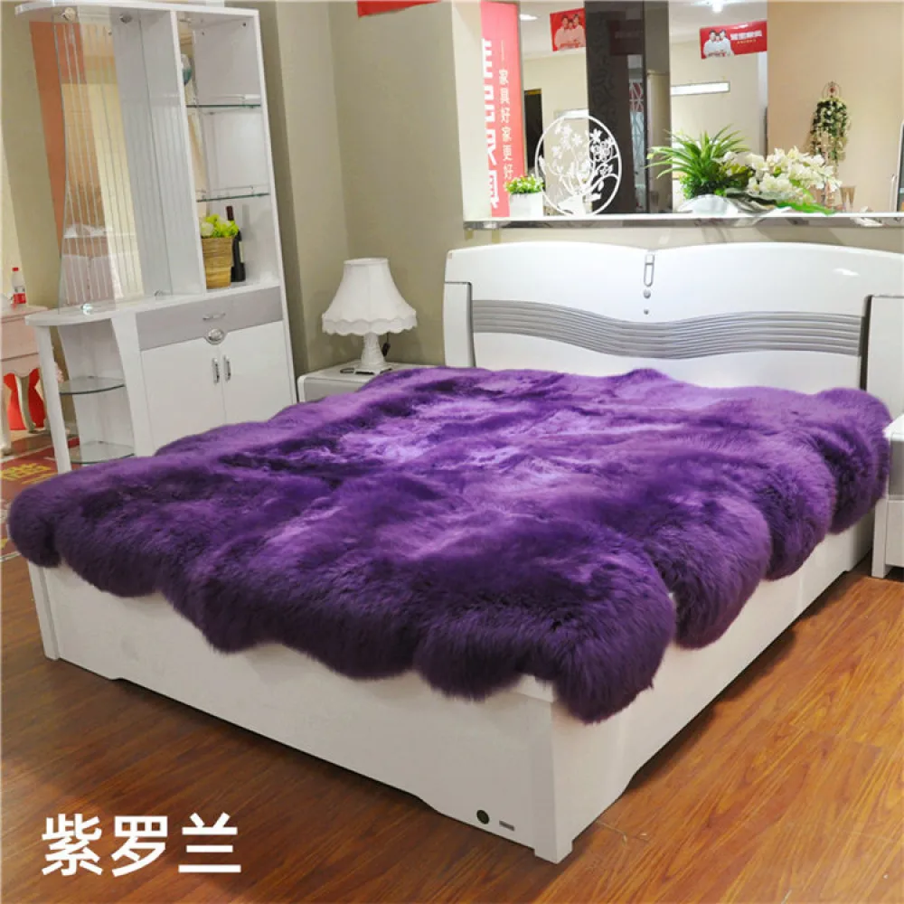 Real Australia Sheepskin Mattress Bedroom Blankets For Bedding Nature wool bed blanket pure sheep fur for bed using