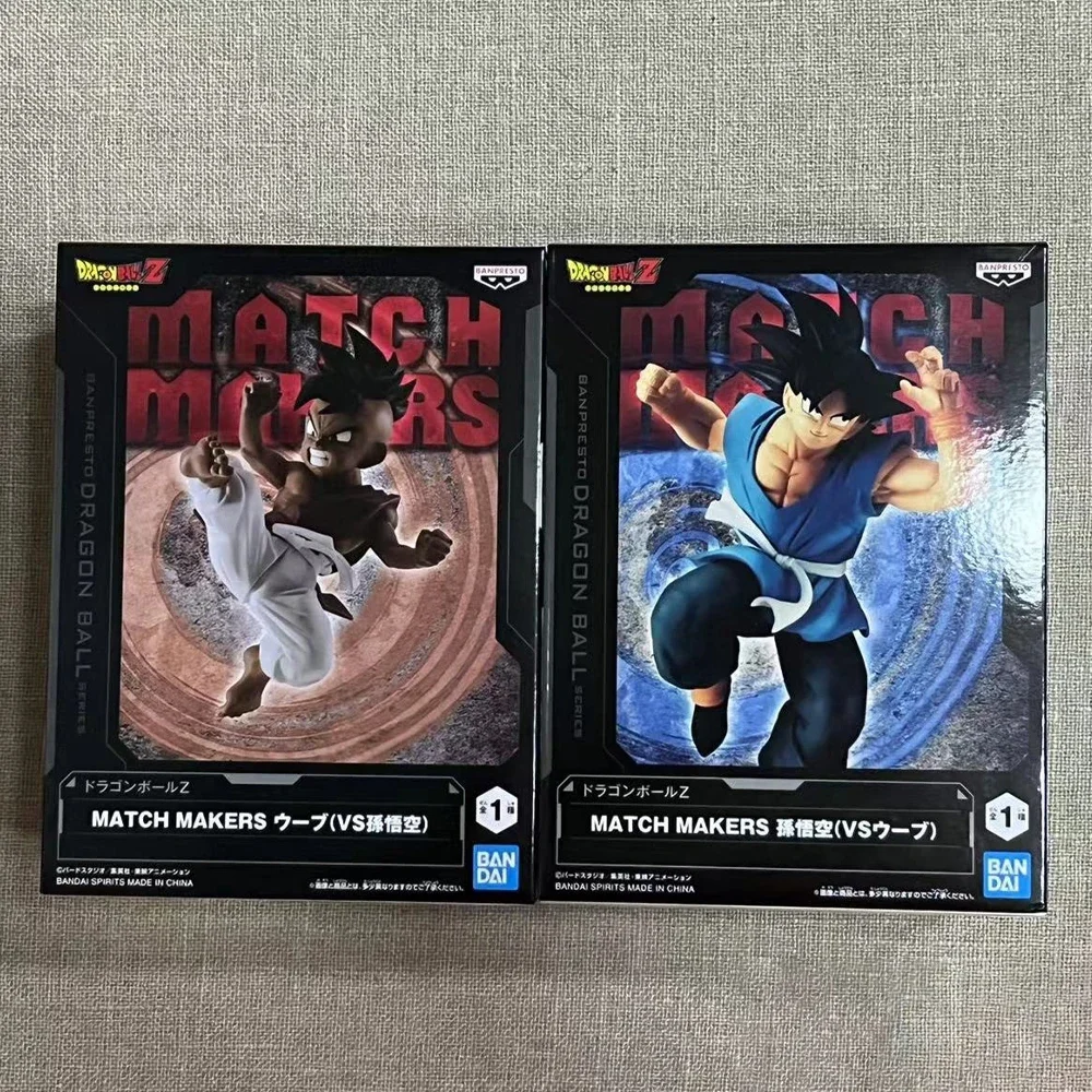 Bandai Banpresto-figura de Dragon Ball Match Makers, Son Goku, Uub, modelo de Anime, juguetes coleccionables, adornos, regalos, Original, en Stock