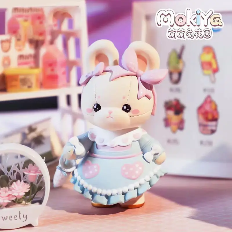 

Подлинная Mokiya, милый кролик, садовая серия, сюрприз, слепая коробка, мультяшное животное, настольное украшение, Коллекционная кавайная игрушка, модель, подарок