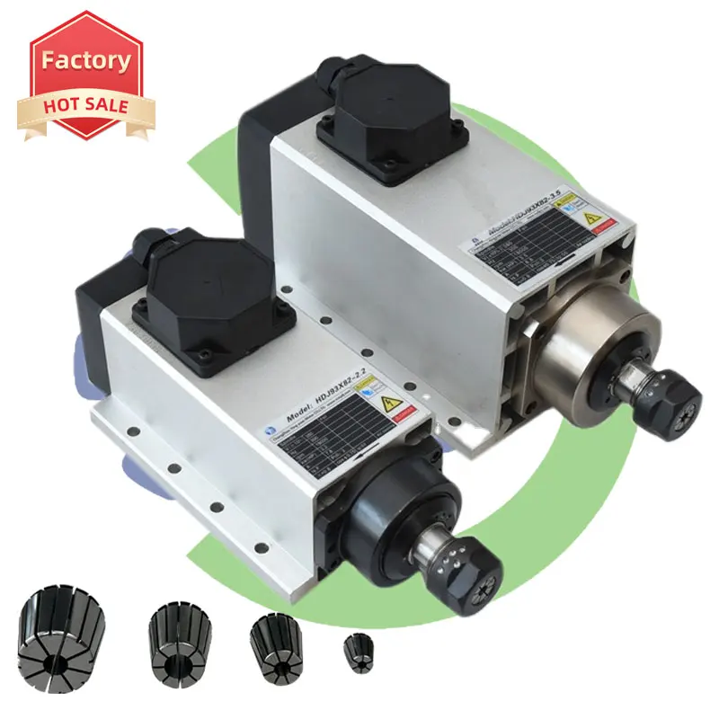 

CNC LY Small Size 1.5kw 2.2kw 3.5kw 4.5kw 6.0kw 7.5kw ER11 ER20 ER32 Cnc Equipment Spindle Motor Square Air-Cooled Spindle Motor