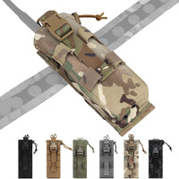 Tactical Radio Pouch Quick Release Drop-Down PRC 152/148 Walkie Talkie Pouch MOLLE Hunting Vest Belt Portable Interphone Holster
