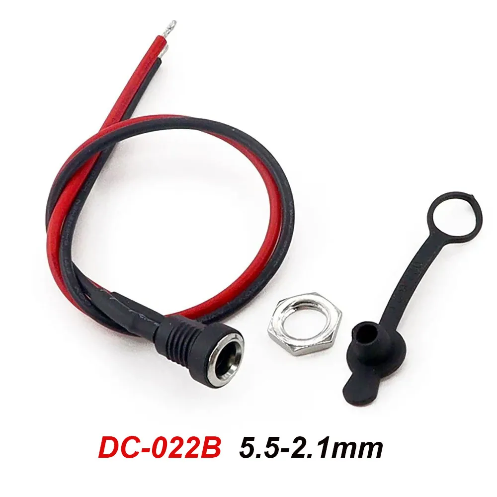 1Set 5.5*2.1mm/5.5*2.5mm DC-022B DC-022X DC-099 Power Cable Female Socket DIY Waterproof Jack Plug Panel Mount Connector - view 2