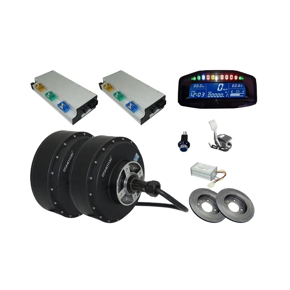 Electric Car Conversion Kit SiAECOSYS 2021 New 8000W V4 96V Peak 125kph 2wd Dual Hub Motor With APT96600 Controller Kits