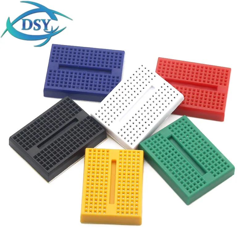 SYB-170 Mini Solderless Prototype Breadboard 170 Tie-points White Blue Green Yellow Black Red For DIY KIT