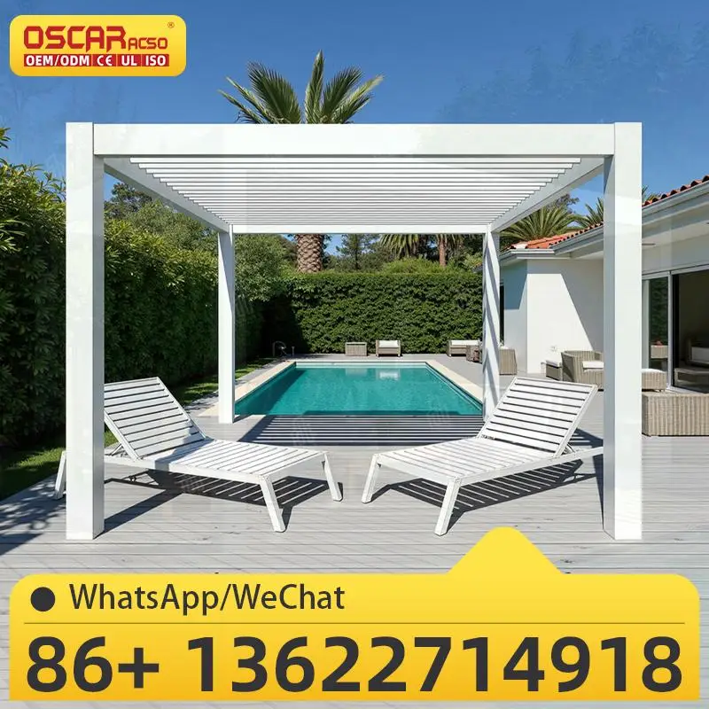 

Modern Outdoor Retractable Aluminum Pergola for Garden Patio Balcony pergola