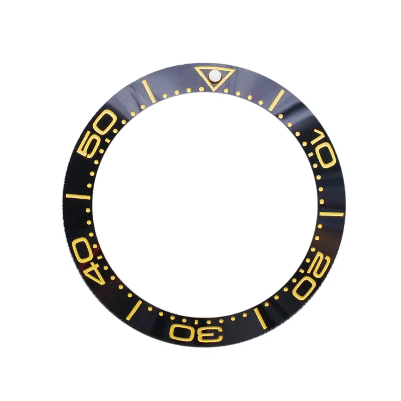 40MM Black Digital Ceramic Bezel Insert Fit For Omega Seamaster 300m Diver Bezel Ring Replacement