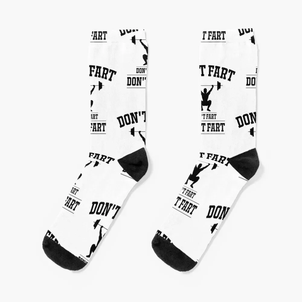 

Don't Fart Funny Gym Workout Squat for Bodybuilder Socks FASHION anti slip football shoes Boy Child Socks Women's