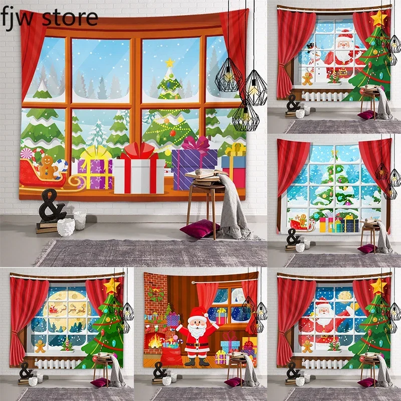 

Christmas New Year Decoration Tapestry Santa Claus Gifts Tapestry Wall Art Decoration Tapestry Dorm Room Bedroom Home Decor