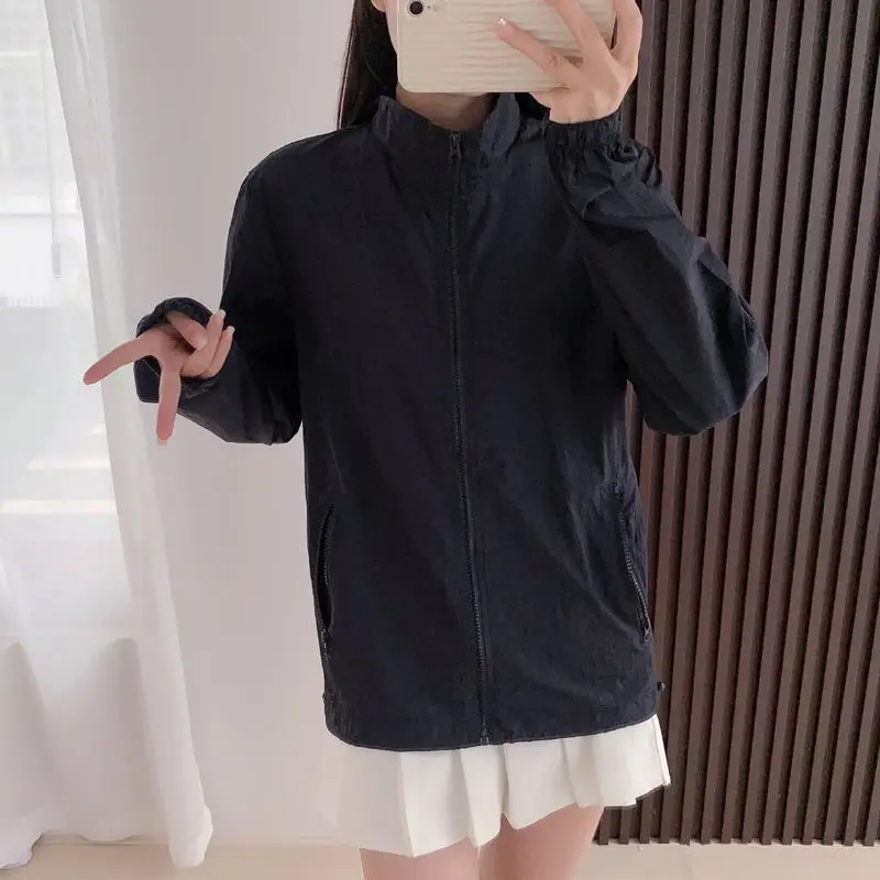 Fashion Sun-Protective Clothing Coat Thin Female Top Large Size 8XL Ice Silk Sunscreen Jacket Women 2024Summer New Overwear Lady