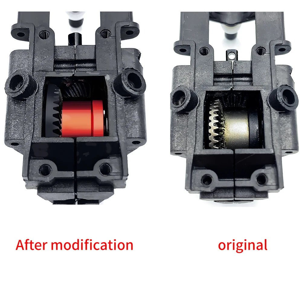 YEAHRUN Aluminum Alloy 39+15T Helical Gear Axle Differential Gears Ring for Mini E-REVO 1/16 RC Crawler Car Upgrade Parts