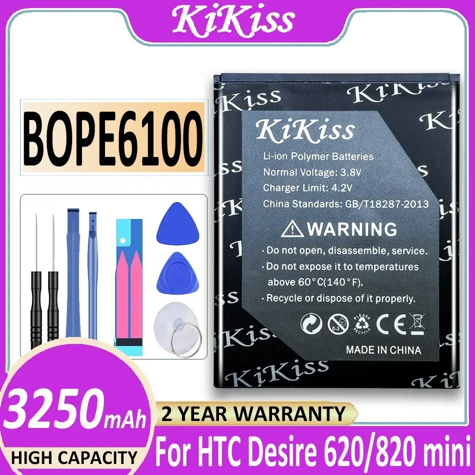 3250mAh KiKiss BOPE6100 Battery For HTC Desire 620 Battery D820 820 mini D620 D820MU D820MT D620U 620H 620G Dual Sim Cell Phone