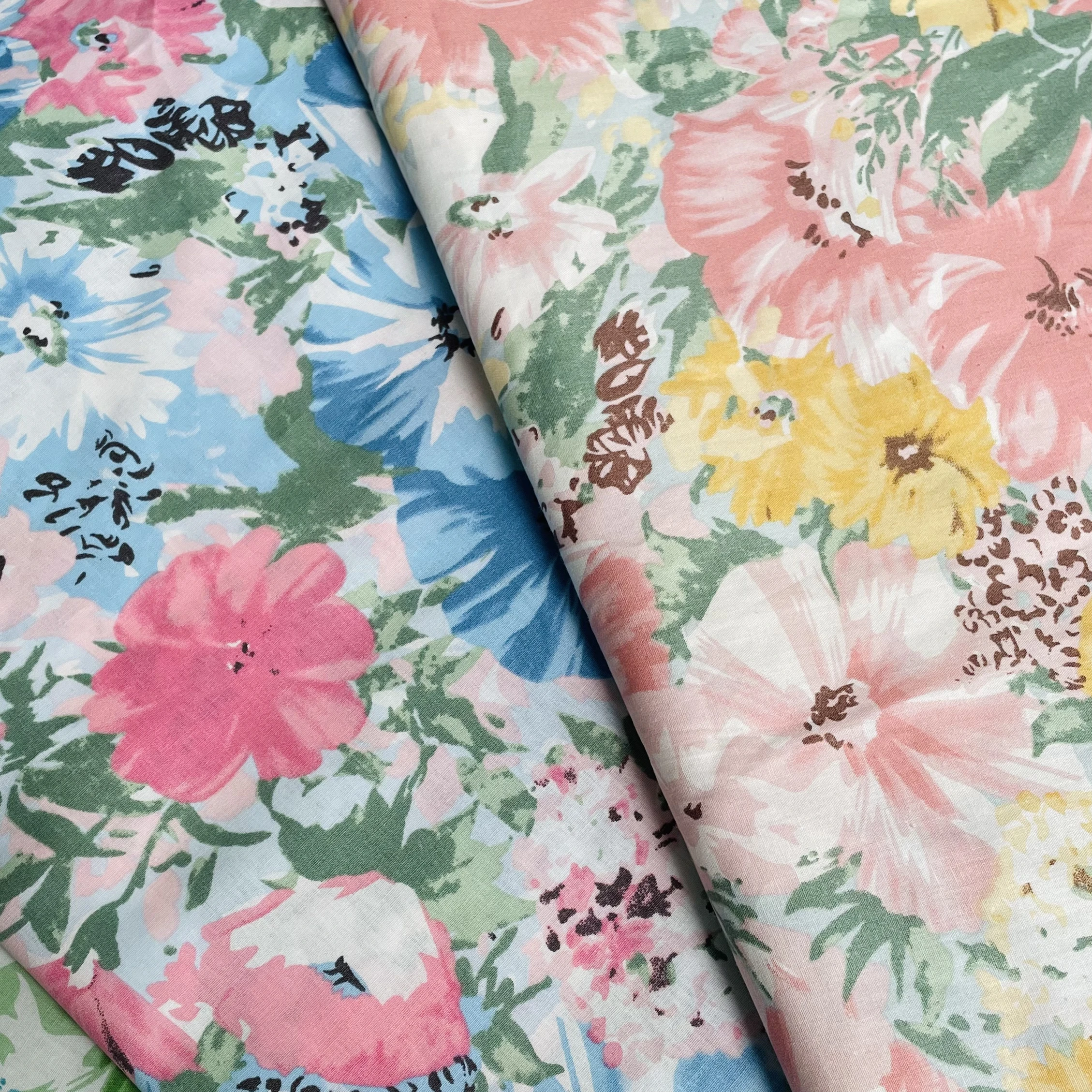 Spring Summer Ventilate Floral 100% Cotton Fabric For Kids Baby Sewing Cloth Dresses Skirt DIY Handmade Poplin Patchwork Meter