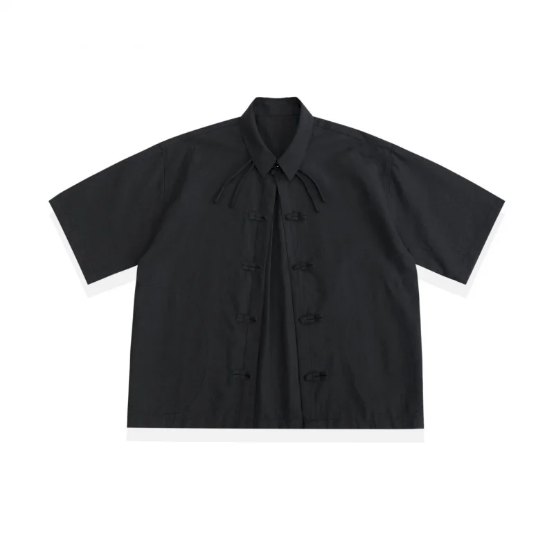 MAQVOB Free Shipping EU US Size Top Quality Summer Button Shirt Short Sleeve Set Unisex Oversize Shirt and Shorts Two-Piece Set