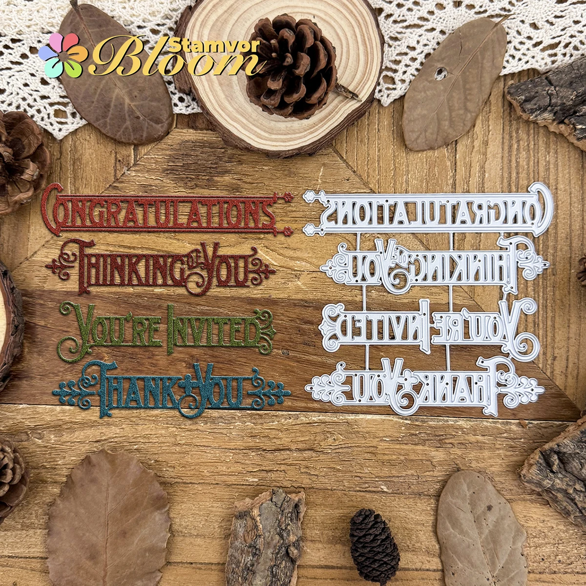 Original Retro Gothic Praktische Worte Titel Metall Stanzformen Scrapbooking Dekorative Prägung