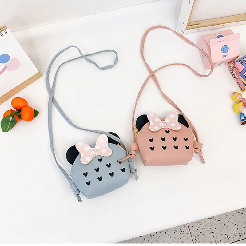 Disney Children Shoulder Bag Cute Mini Mickey Mouse Crossbody Bag Children's Wallet Cartoon Minnie Girls Birthday Gift