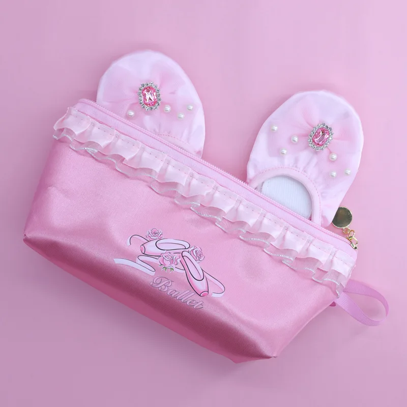 

Хранение балетной обуви. Детский пенал. Балетная плоская сумка для аксессуаров для балетной обуви.