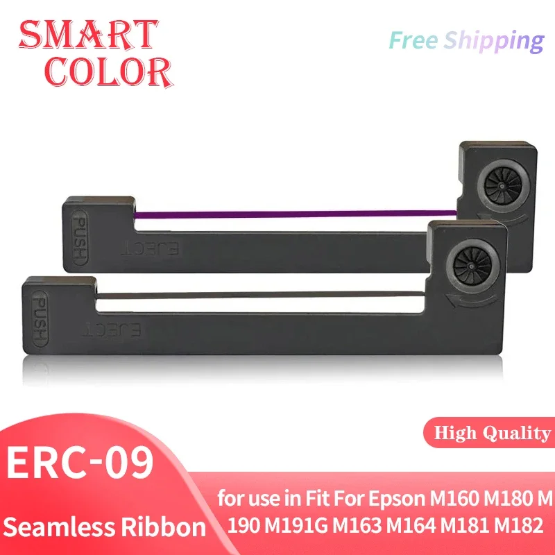 5PCS Long life Seamless Ribbon ERC-09 ERC09 ERC09B for use in Fit For Epson M160 M180 M190 M191G M163 M164 M181 M182