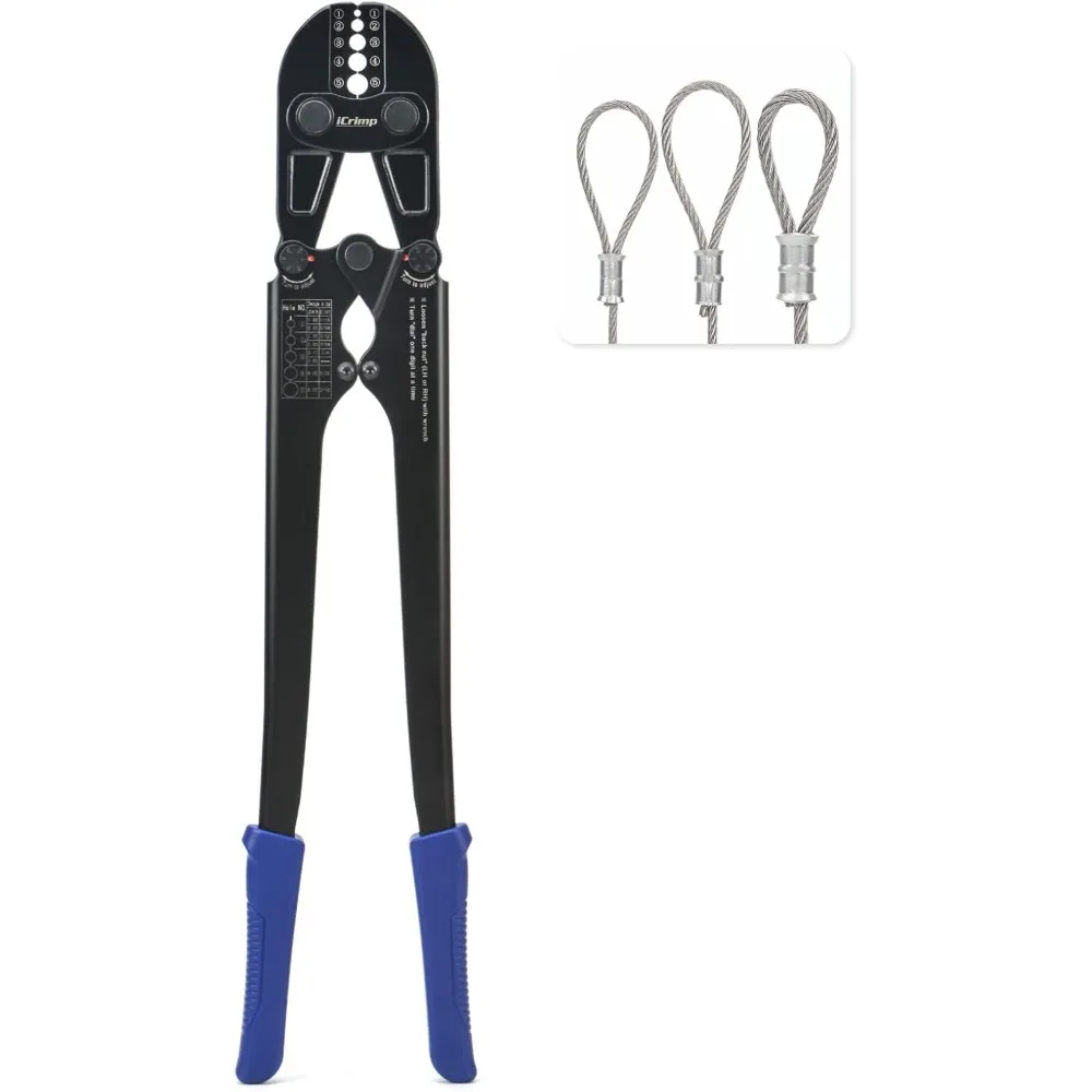 

Wire Rope Crimping Tool Wire Rope Fishing Lines Crimping for Aluminum Oval Sleeves Stop Sleeves Loop Sleeves and Ferrules