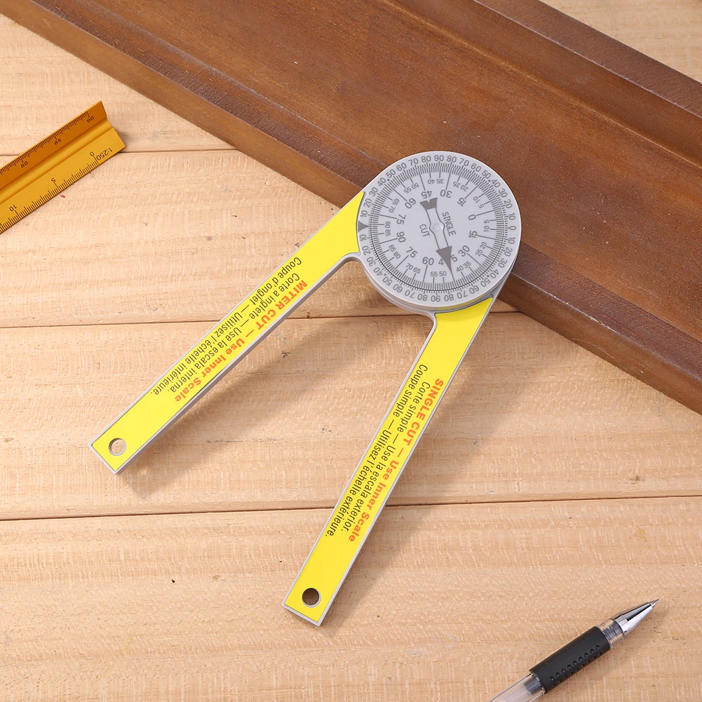 Miter Saw Protractor High Precision 360° Horizontal Angle Finder Inside & Outside Miter Angle Finder for Building Trades
