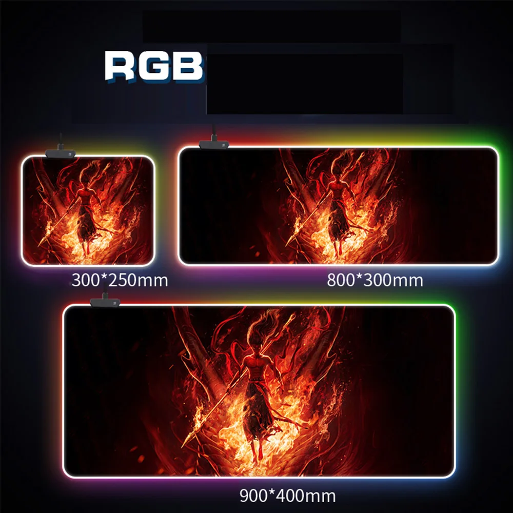 

Большой коврик для игровой мыши RGB, водонепроницаемый коврик для клавиатуры, настольный коврик, толстая подставка для запястий, коврик для геймерской мыши для офисного игрового настольного коврика