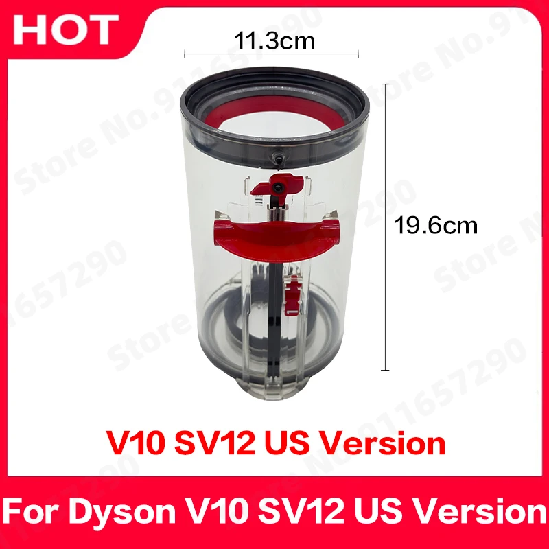 Big Dust Spare Parts for Dyson V10 SV12 Cyclone Absolute Animal Large/Long Clear Bin Container Vacuum Cleaner Accessories