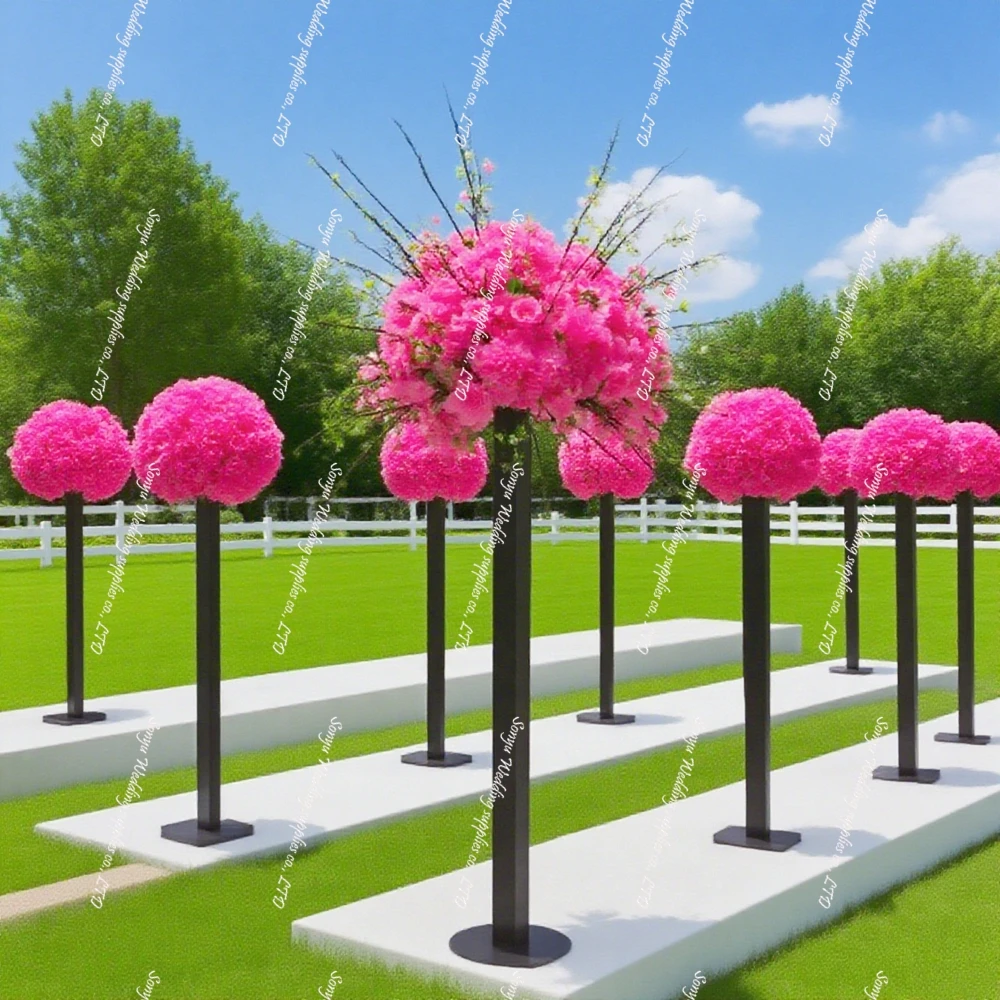 10pcs 60-114cm f40 Black Metal Arch Wedding Backdrop  flower Plinth stand Rectangular Frame Wedding Backdrop Stand centerpiece