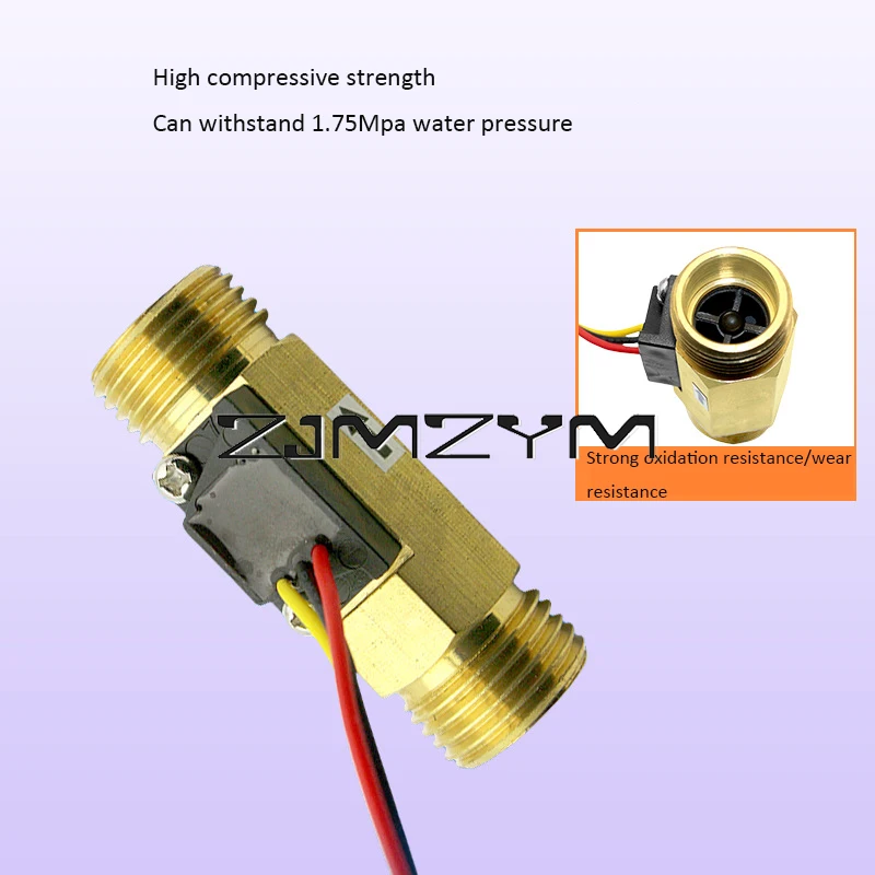 Liquid Water Hall Effect Flow Sensor Meter Tank,Float Level Switch for Water Heater Pump, Sensor,SEN-HZ21WI-60 Brass Copper,1/2