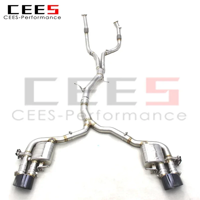 CEES Catback Exhaust Pipe for Audi RS4/RS5 B9/B9.5 2.9T 2017-2024 SUS304 Stainless Steel Escape Exhaust Pipe Muffler System