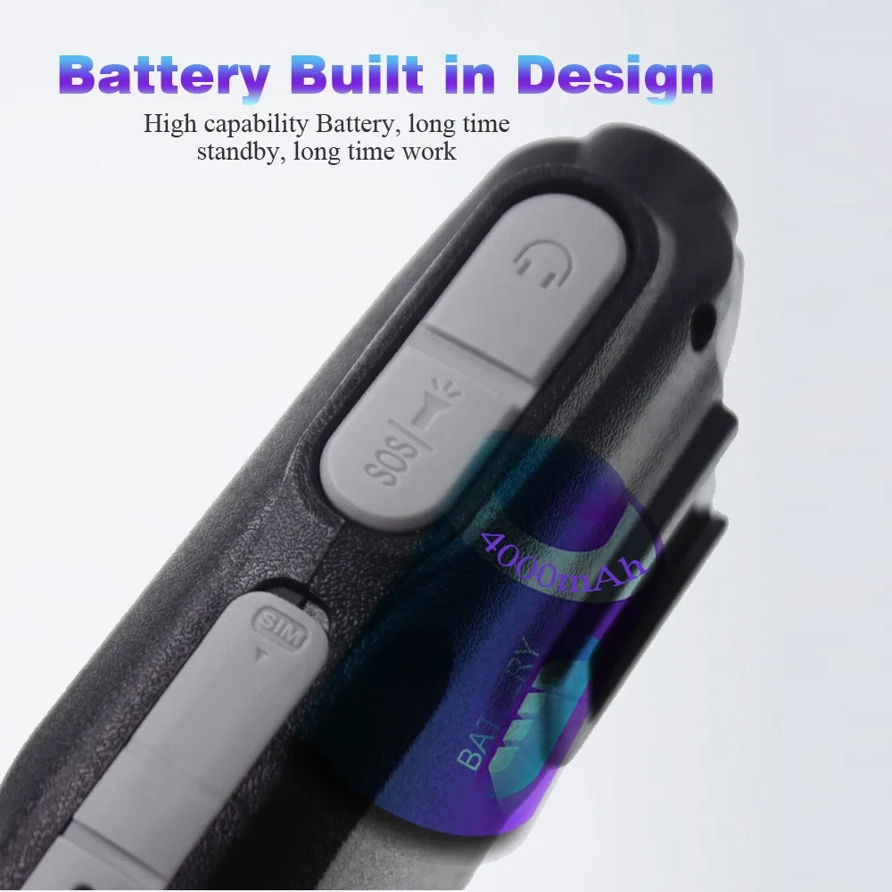 Walkie Talkie portátil HamGeek HG-S6 de Radio de red 4G, transceptor de mano con batería integrada, Radio LTE/WCDMA/GSM POC para PTT Real