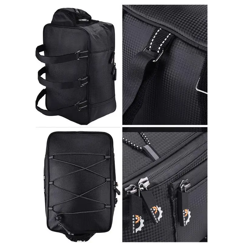 サイクリングサドルバッグ電動スクーターパックシート下サドルポーチ反射ストリップ付きサイクリング後部座席収納パック用