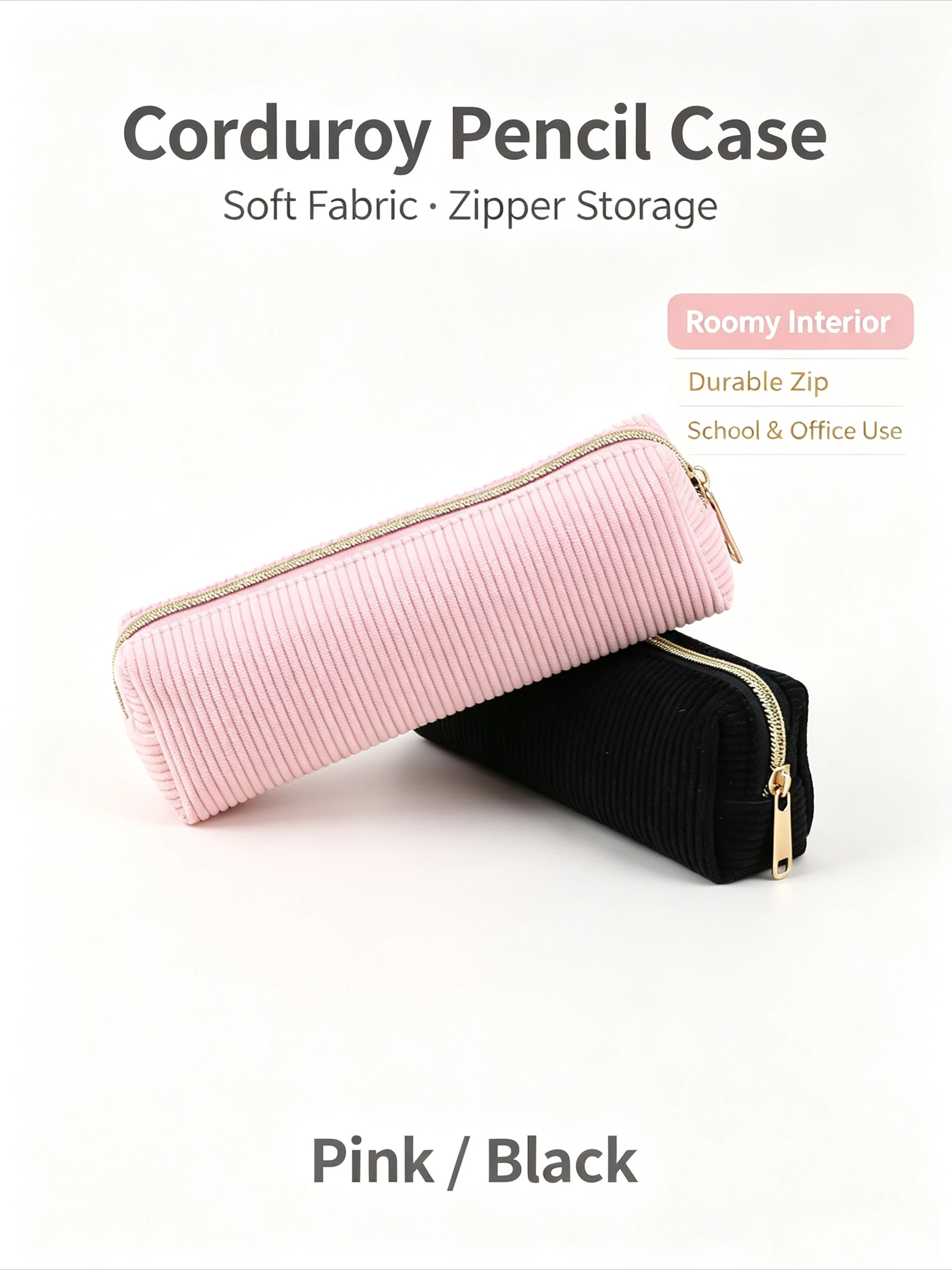 Durable Zipper Pencil Case Pen Pouch, Kawaii Novelty School Stationery Bag for Students, Long-Lasting Organizer for Back to School, Office, Travel, Gifts & Holiday Gifting