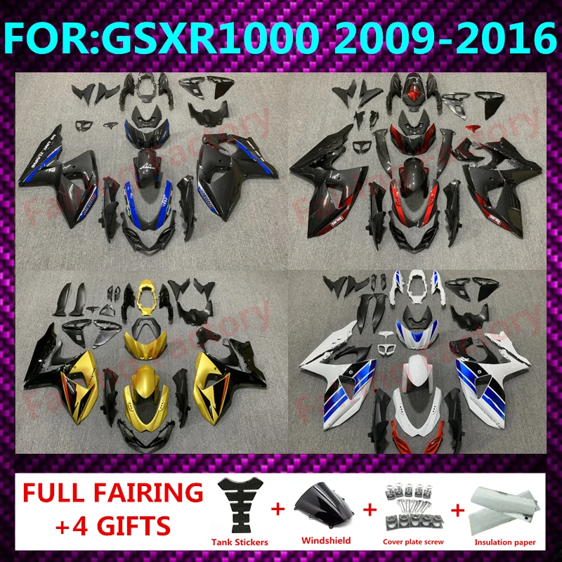 

for GSXR1000 2009 - 2016 GSX-R1000 K9 2010 2011 2012 fairing fit Motorcycle Injection Mold ABS Plastics Full Fairings Kit zxmt