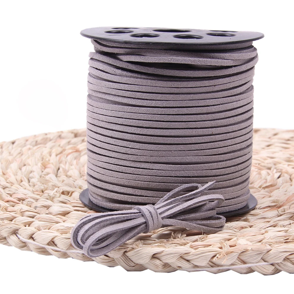 10M/Rolle 2,5mm Kunstwildleder-Schnur, Lederband, Handgefertigter Faden für Armbänder, DIY-Schmuckzubehör, Komponenten und Schnur-Accessoires – Detail 20